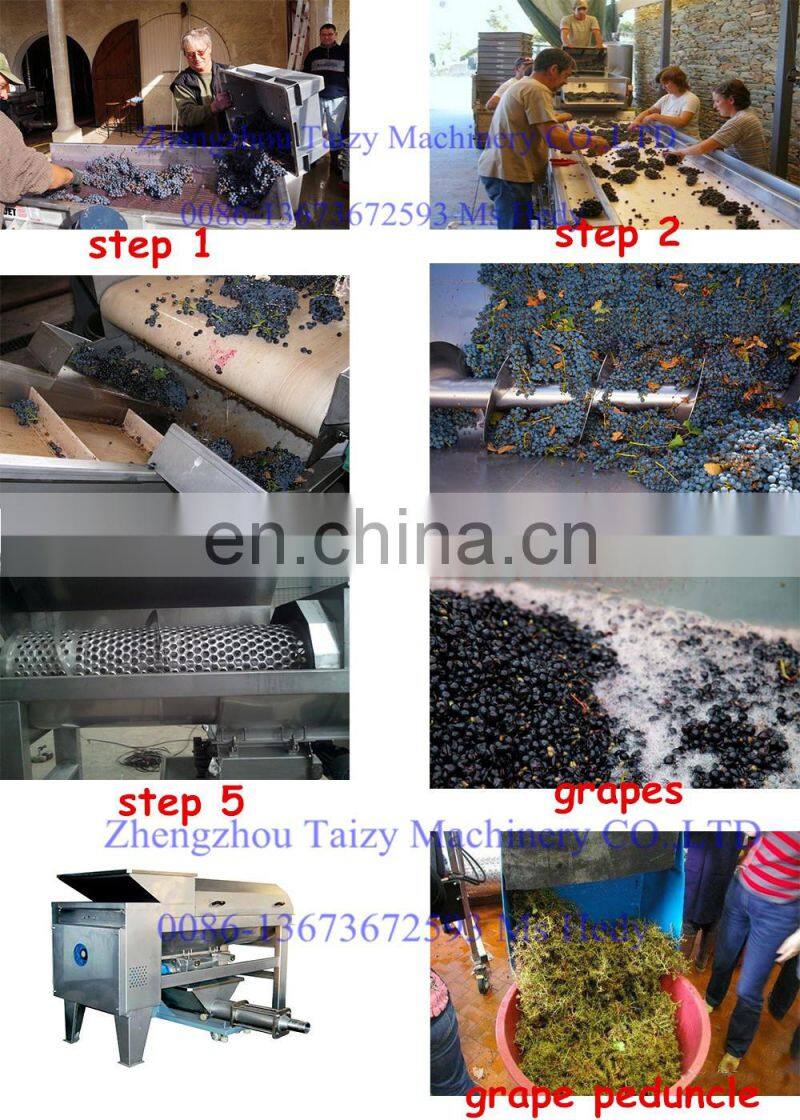 Energy-saving full automatic Grape Destemmer Machine | Grape Crusher Stemmer