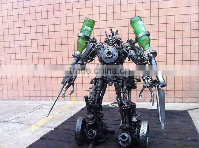 iron sculpture 0.75 meters high Sideswipe Wine rack