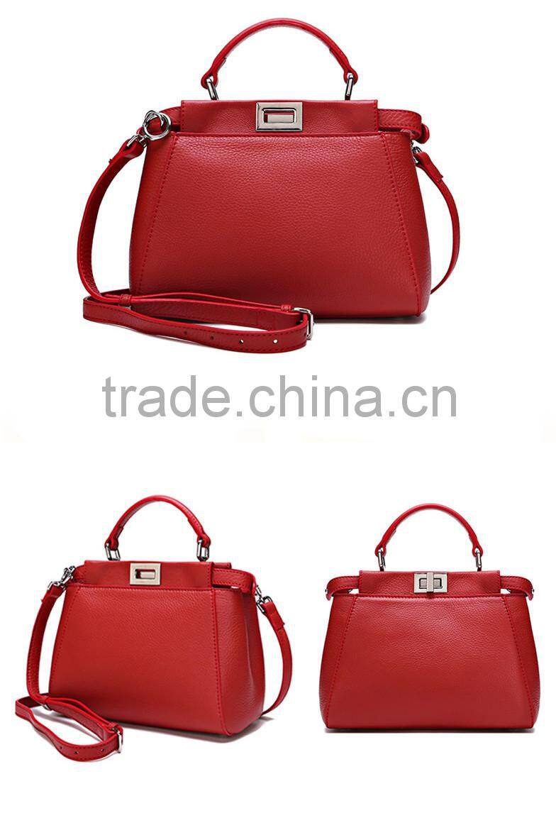 2016 new model lady handbag shoulder bag pu lady bag