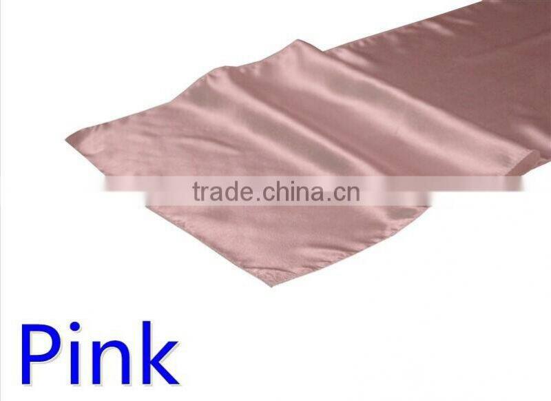 hot selling ployester satin table runner for wedding decoration