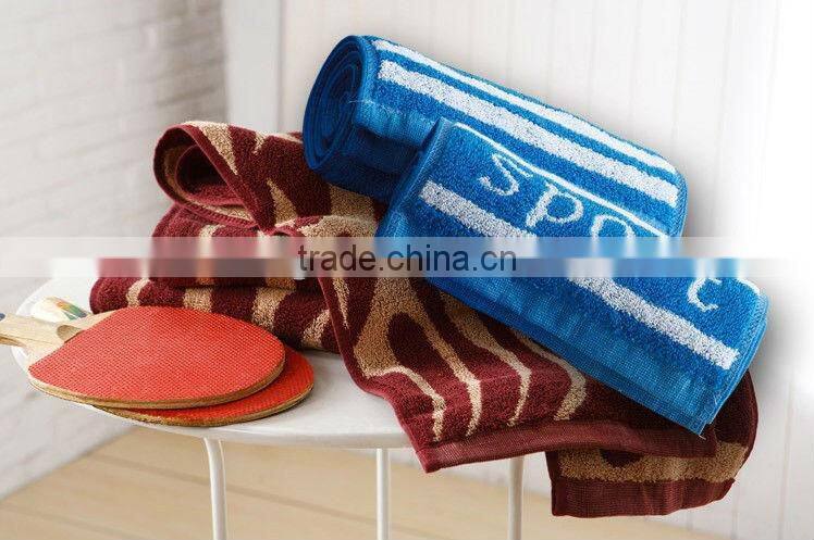 100% cotton yarn dyed sports towel