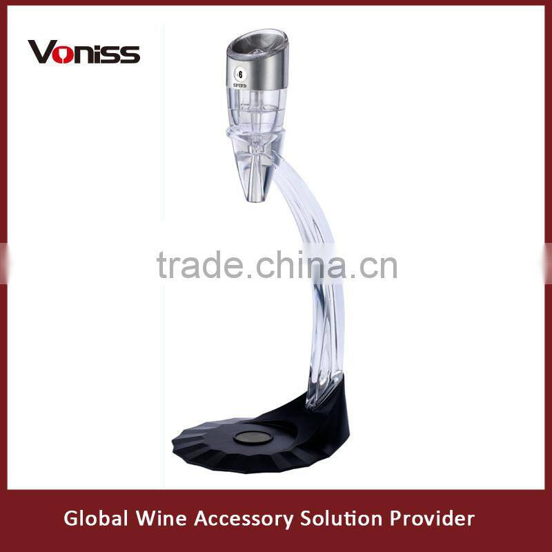 Adjustable Aerator Wine set Stainless Steel Wine Aerator set 2015 New Arrival, available for red and white wine dishwasher safe