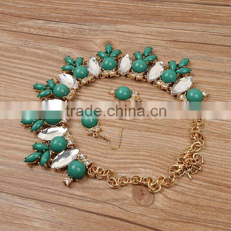 Bulk Colored Stones Choker Necklaces 2016 Crystal Statement Necklace