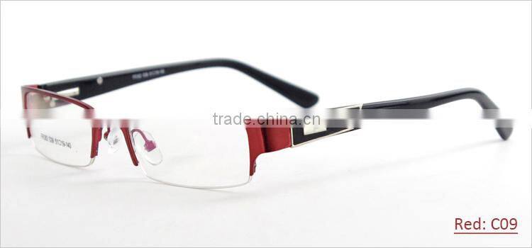 spring hinge semi-rimless new model eyewear frame glasses