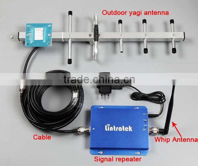 Manufacturer signal repeater gsm/wcdma 2G 3G two network phone booster with antenna cables kit