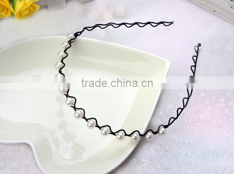 Cheap wholesale hair hoop pearl hair accessories