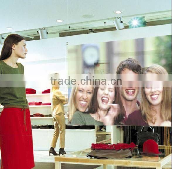 self adhesive holographic film for glass widows shop advertising low price sales for promotion!!!