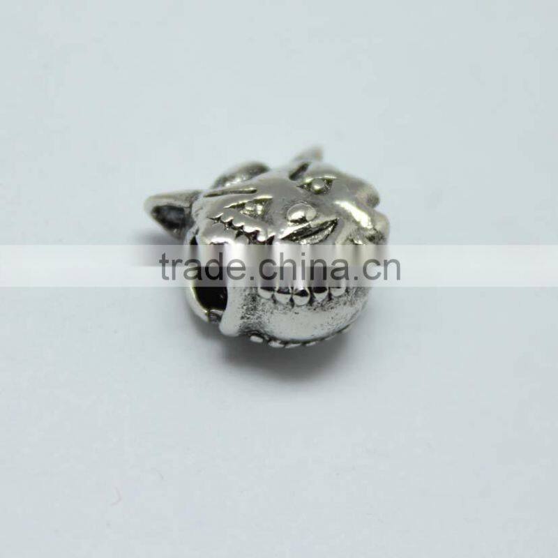 Wholesale HuiTailang Wolf Shape Zinc Alloy Slider Beads with Round Hole for Bracelets