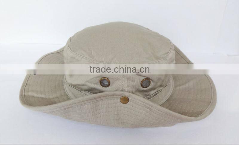 large brim foldable cotton safari hat for fishing