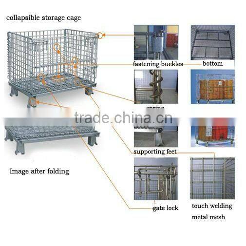 Galvanized stacking shipping cages(factory)