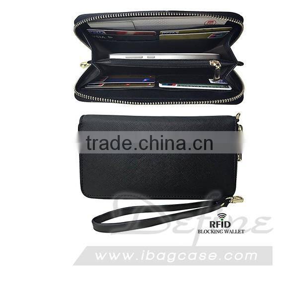 RFID Leather Wallet Promotion Blocking Credit Card Case RFID Wallet