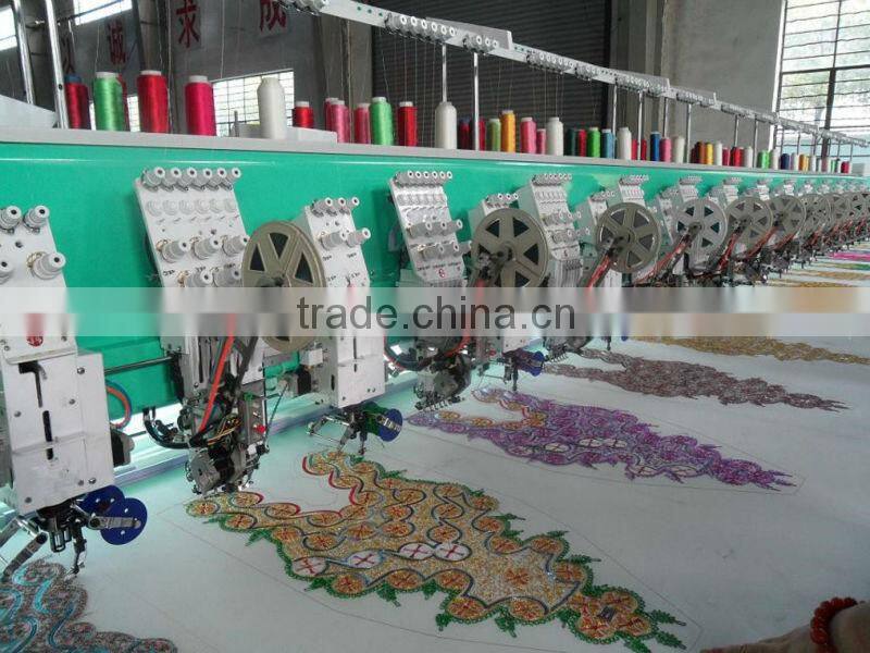615+15 flat sequin cording chenille mixed embroidery machine