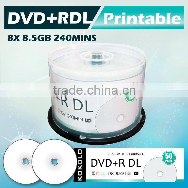 Taiwan A+ Dual layer printable DVD, double sided, double layer dvd 8.5GB