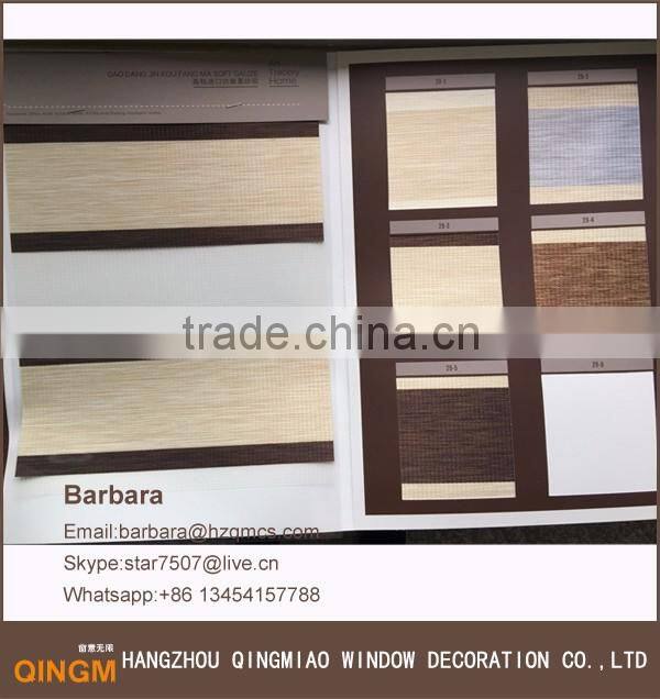 Horizontal pattern and rolling up window blinds in zebra design