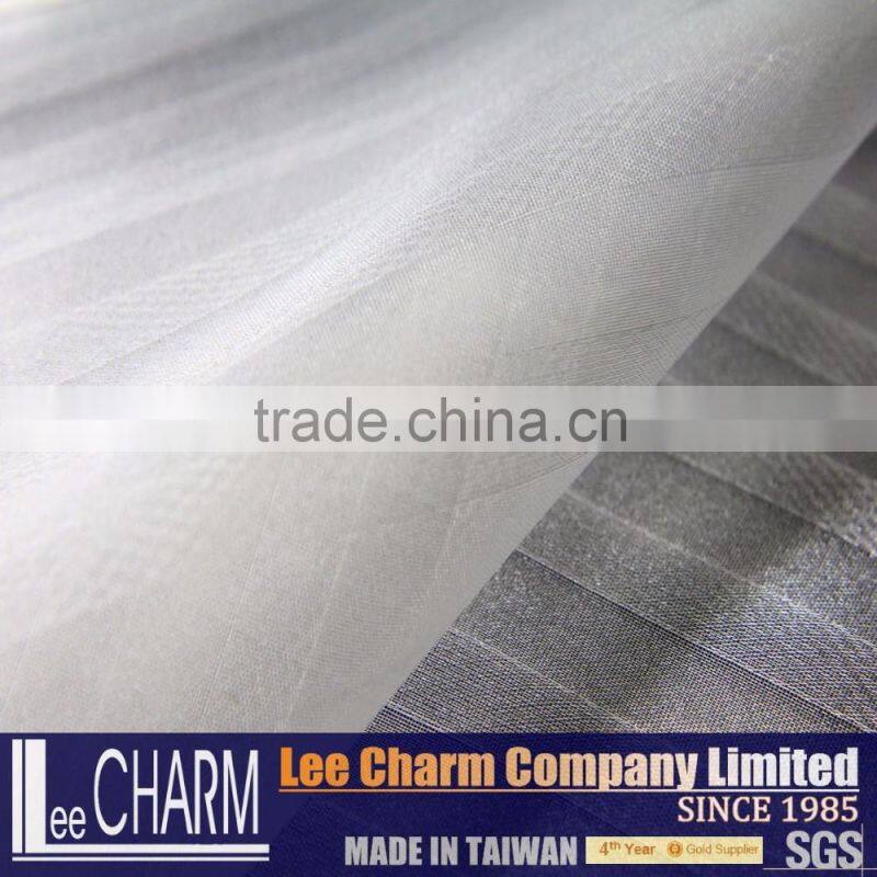 White Stripe Organza Window Curtain Fabric