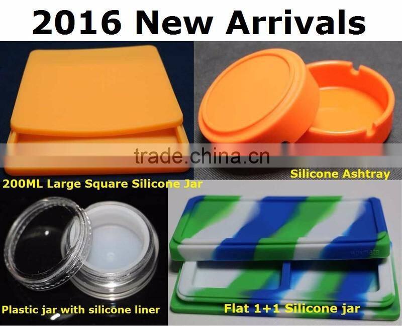 2016 New Fashion 10ml non-stick custom silicone jar in metal box