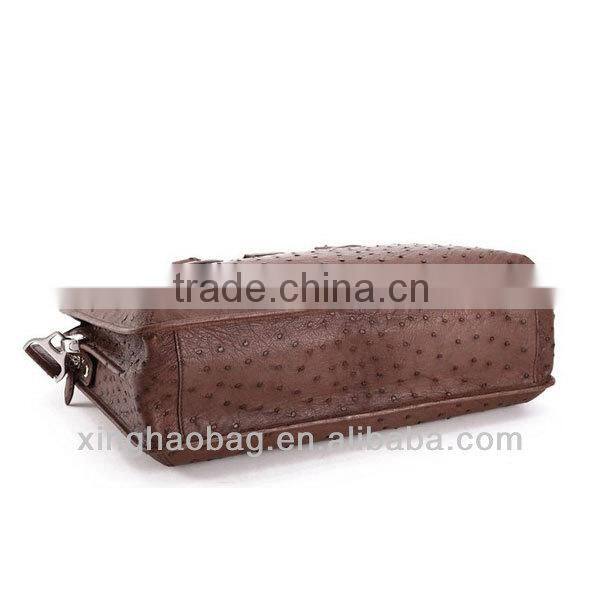 Hot sell 2014 ostrich leather men's office bag