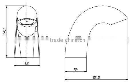 Automatic Basin Faucet with Sensor on Aerator