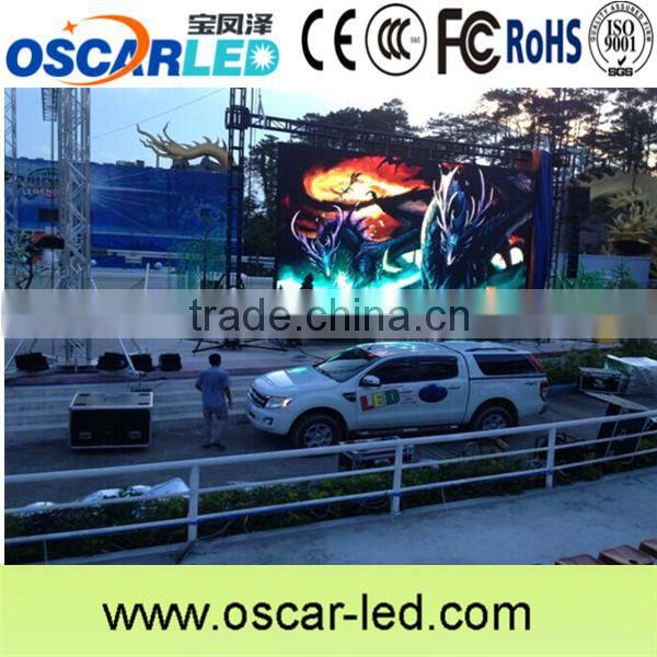 Mobile digital media trailer Easy installing Slim Frame xxx video paly die-casting rental led display