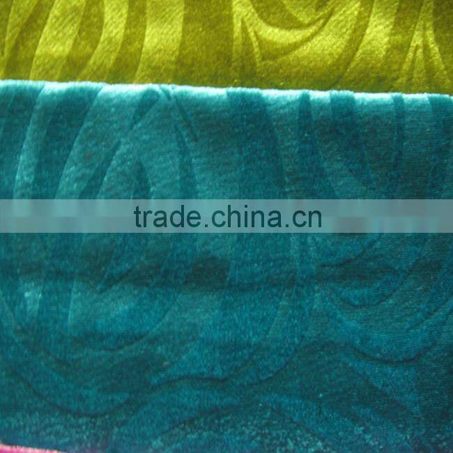 HX04004 100% polyester embossed velvet sofa fabric wholesale