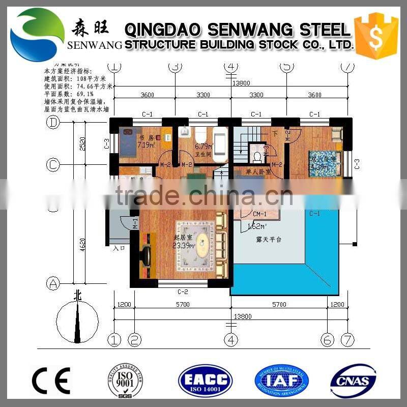China new type high quality steel structure villa distributor