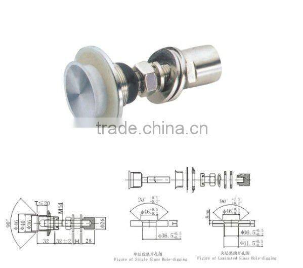 Stainless steel/Brushed Curtain Wall Glass Fittings