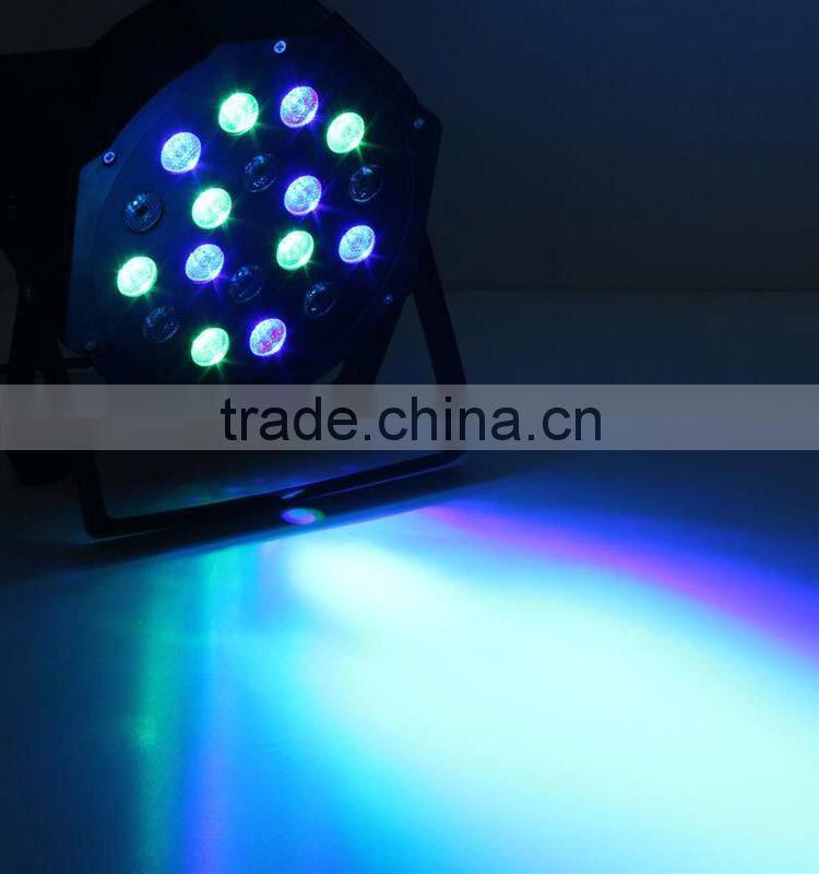 RGB PAR Light 18 LEDs DMX512 Color Mixing Wash Can Stage Light Disco DJ Wedding Party Show Live Concert Lighting