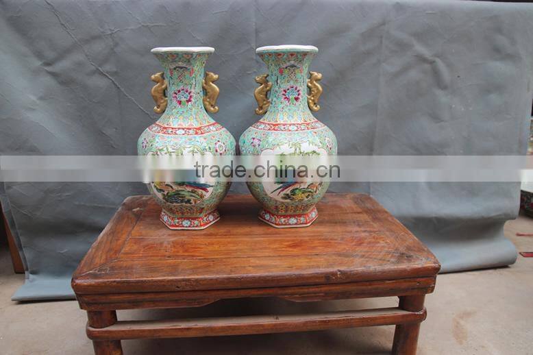 Chinese HIGH Antique Reproduction Qing Dynasty Ceramic Porcelain Vases Made From Jingdezhen
