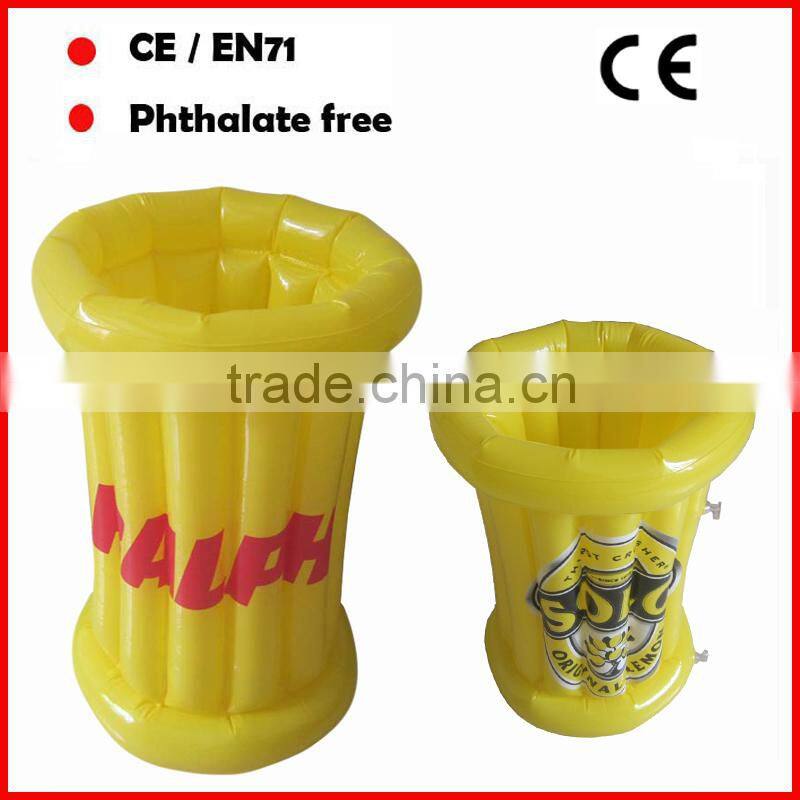 Hot Sale PVC Inflatable beer buckets with custom logo printed for promotion