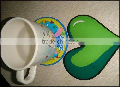 Custom design 3d soft pvc christmas cup coaster