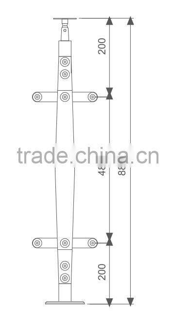 balcony stainless steel wood railing