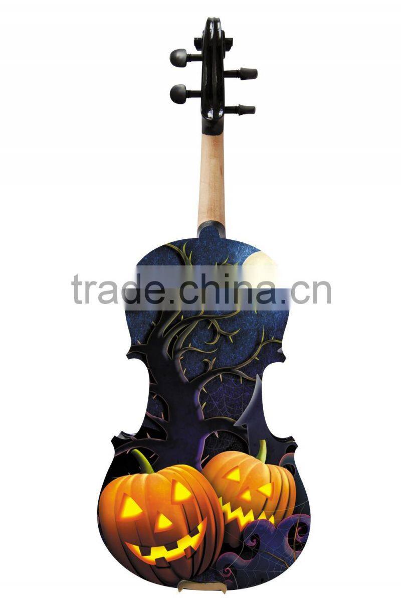 Unique Art With Halloween Theme Style Violin Art Painting