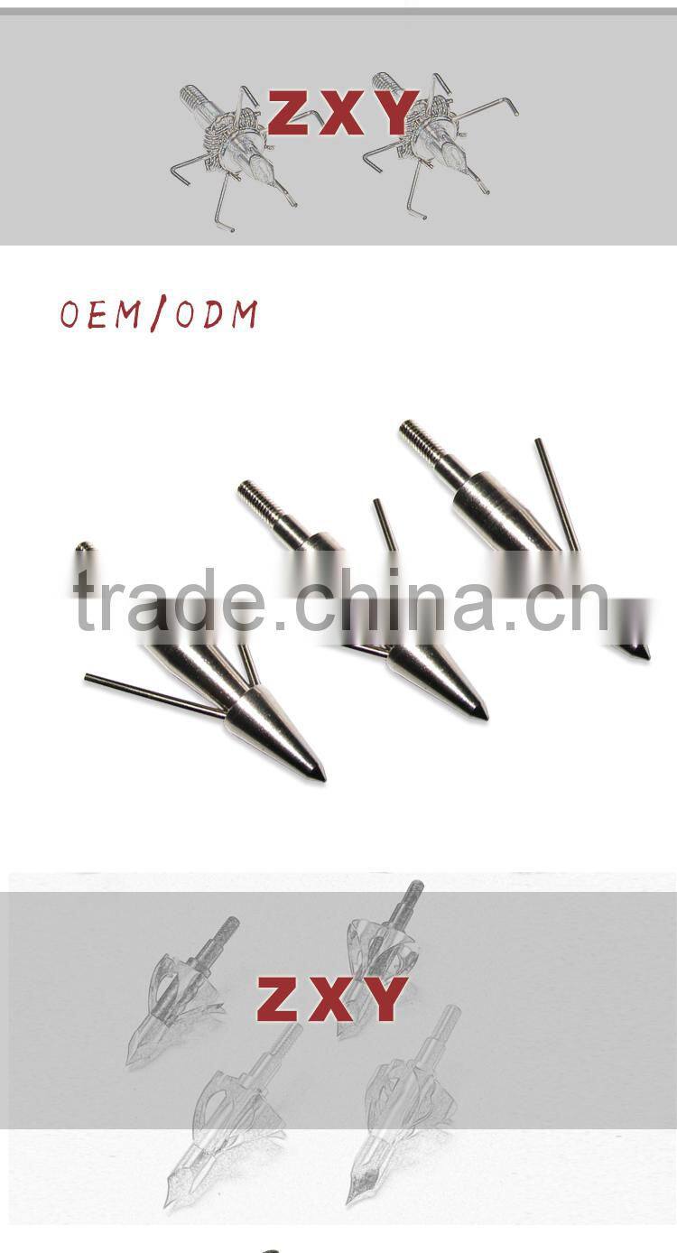 hunting fish broadheads with steel fishing arrow