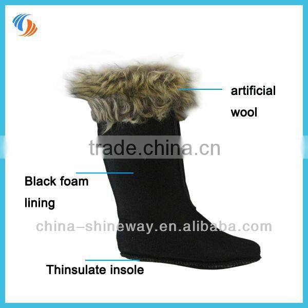 2014 woman leather snow boots