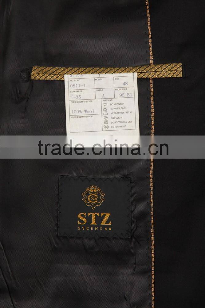 2016 guangzhou latest fashion hot wholesale coat slim fit single breated point lapel jackets for business italian