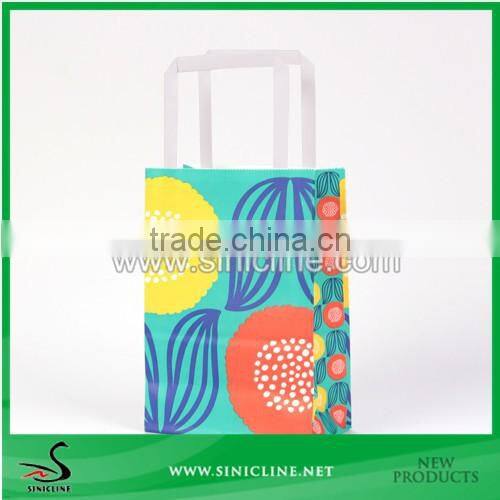 Sinicline Factory Design Handmade Craft Paper Bag With Paper Handle For Garment