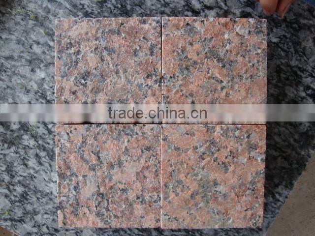 Red color granite paving stone