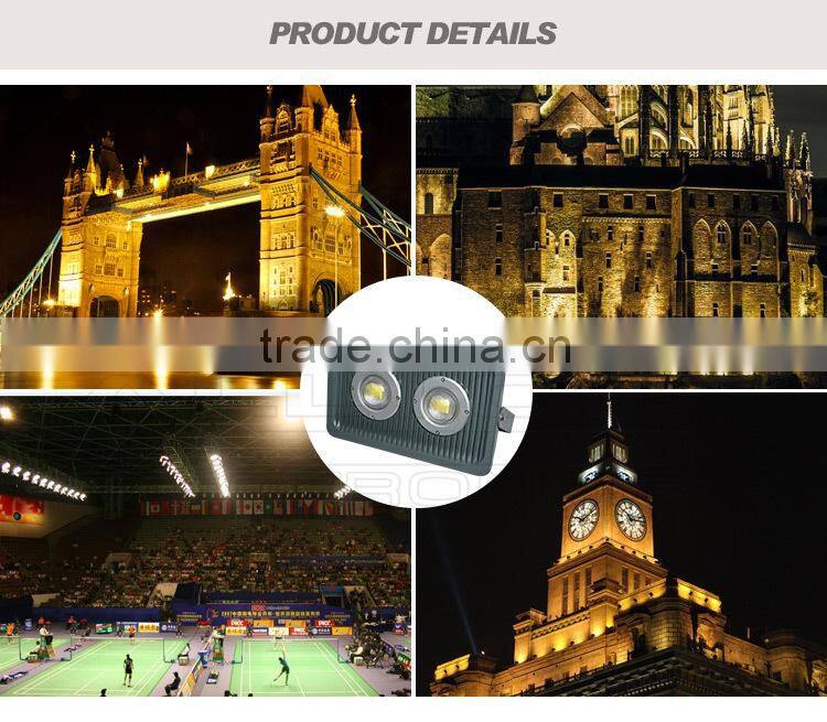 Cob waterproof aluminum 100w rgb rechargeable led flood light