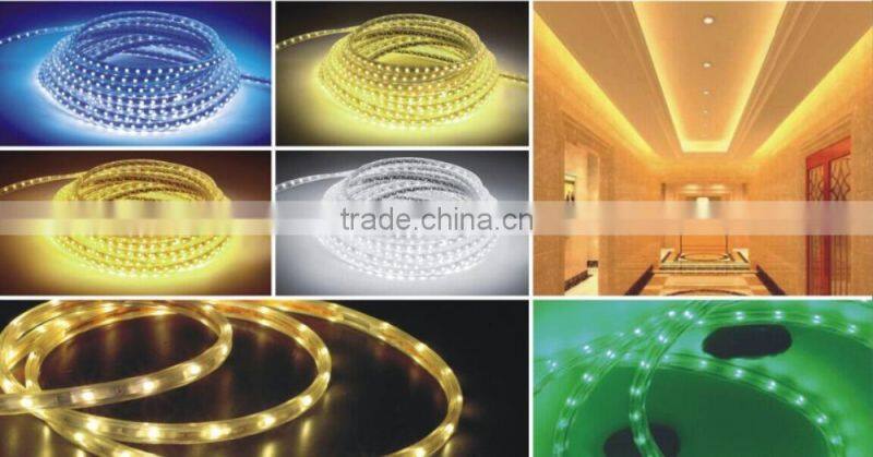 2016 hot sale copper wire 110V 220V interior decoration 30 led 3m flexible flat 5050 smd led light strip with CE ROHS