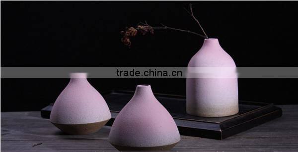 Coarse Pottery Frosted Gradient Ceramic Vase HB11