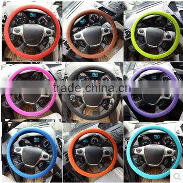 sport grip slip-on silicone steering wheer cover for car / promotional steering wheer cover