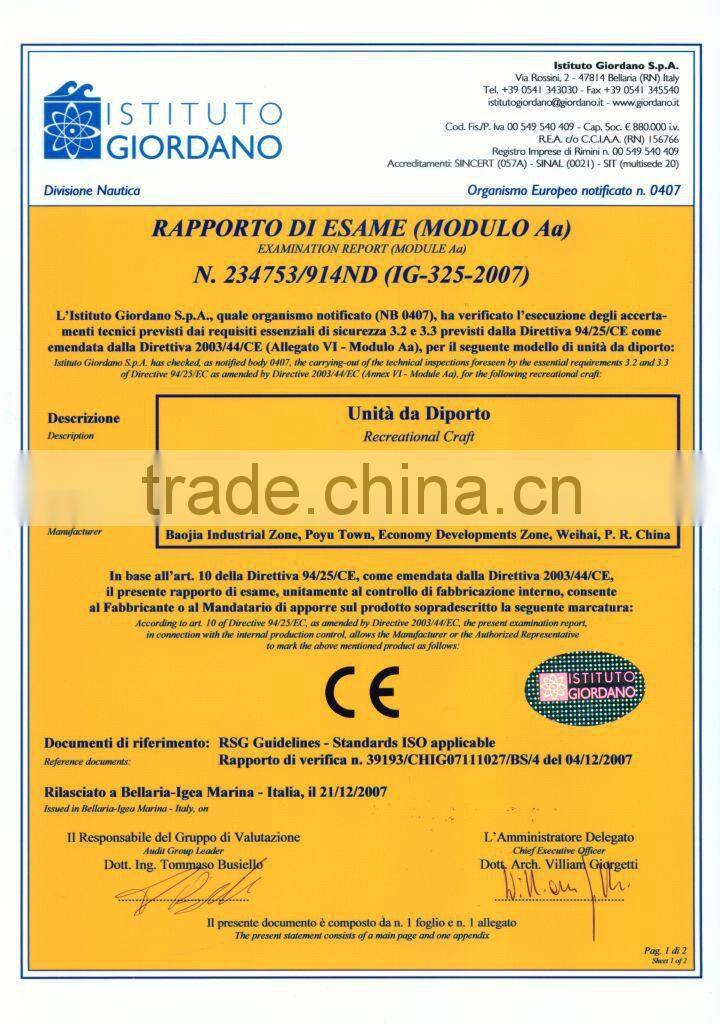 Made in china HSF 520 inflatable boats