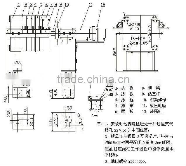 Plate and Frame Type Filter Press Machine