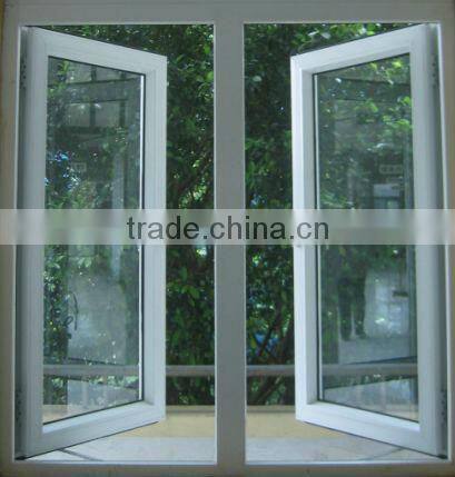 60 series Europe style pvc windows,double opening window