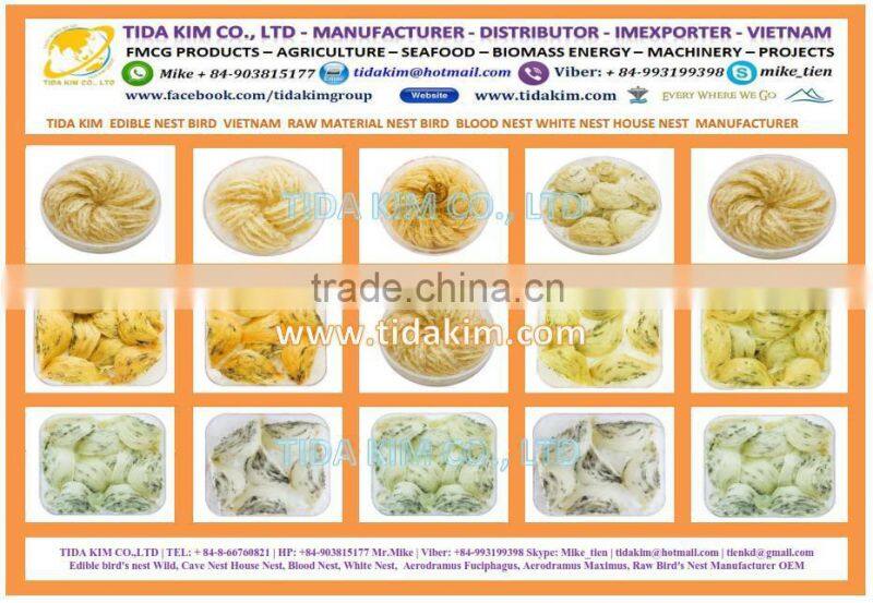 HOUSE CAVE BIRD NEST TIDA KIM -TRIANGLE SHAPE WHITE - RED BLOOD BIRD NEST - PURE BIRD NEST YANWO - UNPROCESSED RAW
