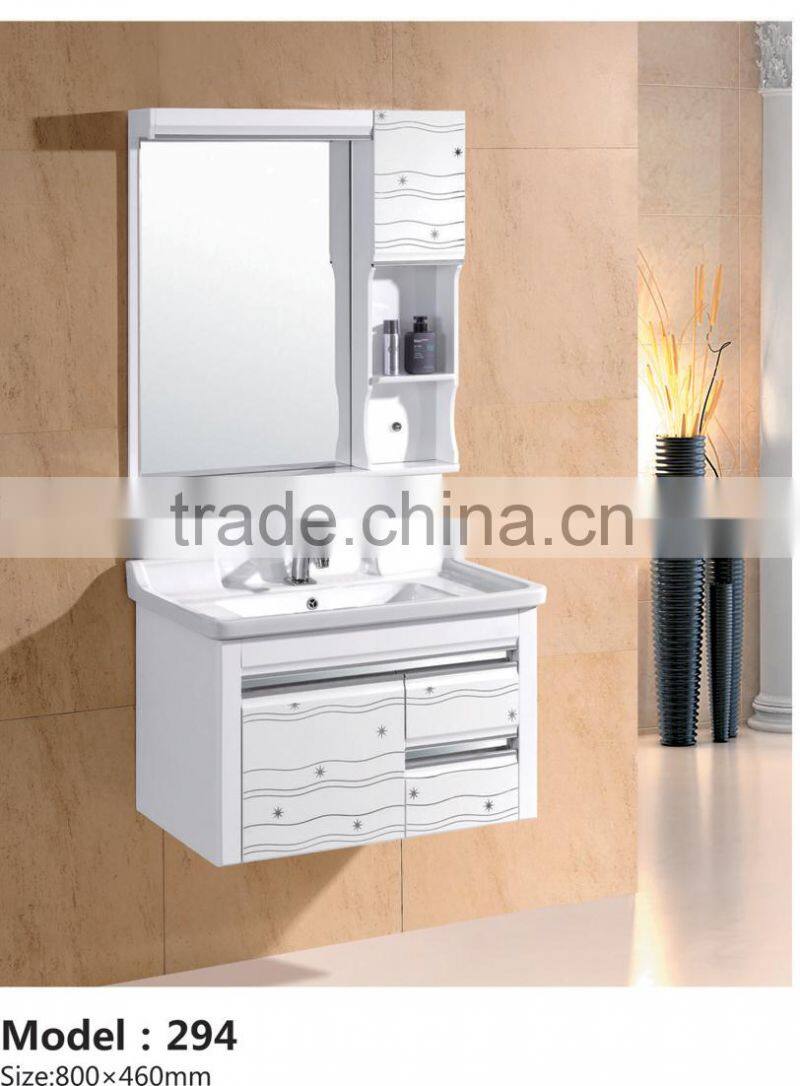 Traditional pvc bathroom cabinet with drawers