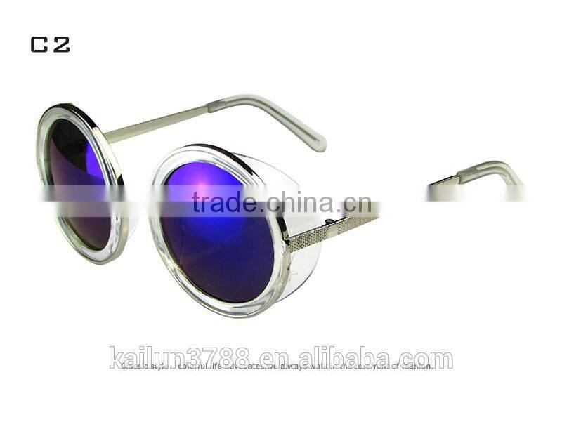oversize round metal fashion sunglasses 666666