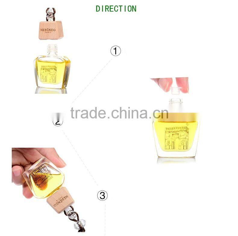 Hot wholesale hanging bottle car air freshener, vegetable oil, aroma liquid hanging car perfume bottle