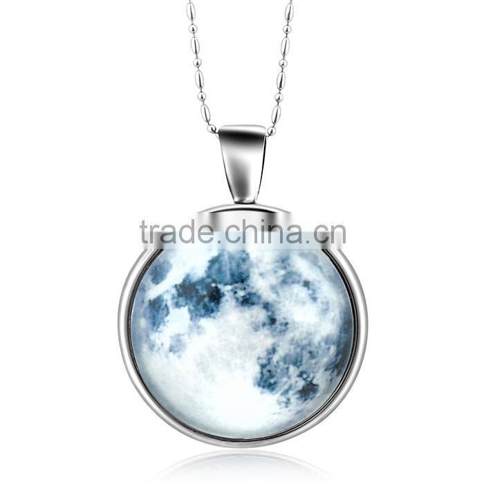 China Jewelry Wholesale Blue Glow In Dark Necklace