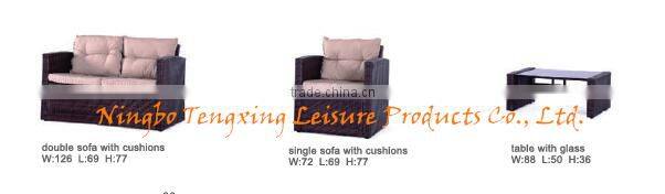 2016 Ningbo outdoor brown rattan wicker furniture sofa set